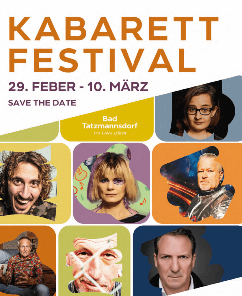 Broschüre mit allen KünslerInnen des Kabarettfestivals Bad Tatzmannsdorf